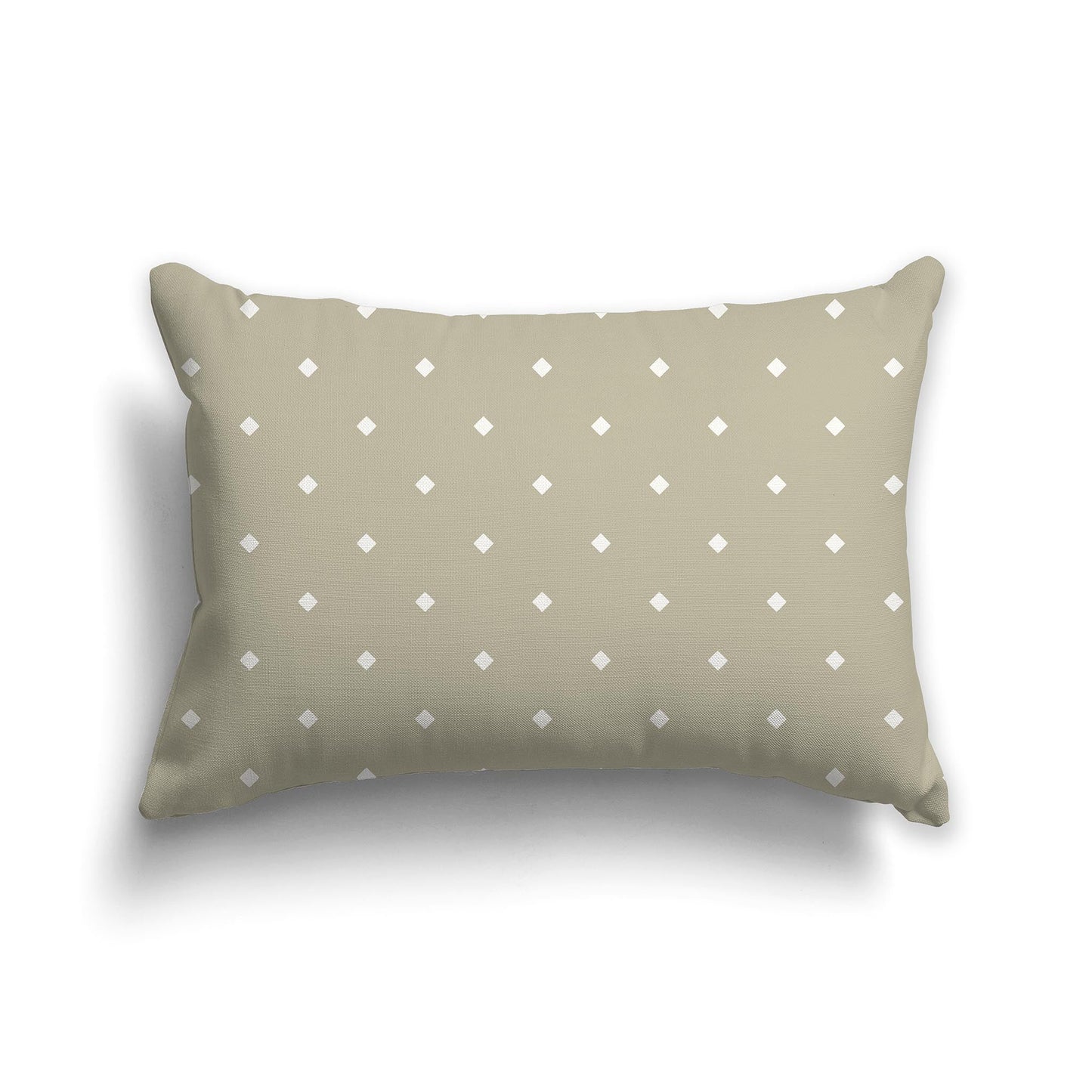 Pastel Green Throw Pillow with Large Cream Diamond Pattern on Front, CAPC-1263-102