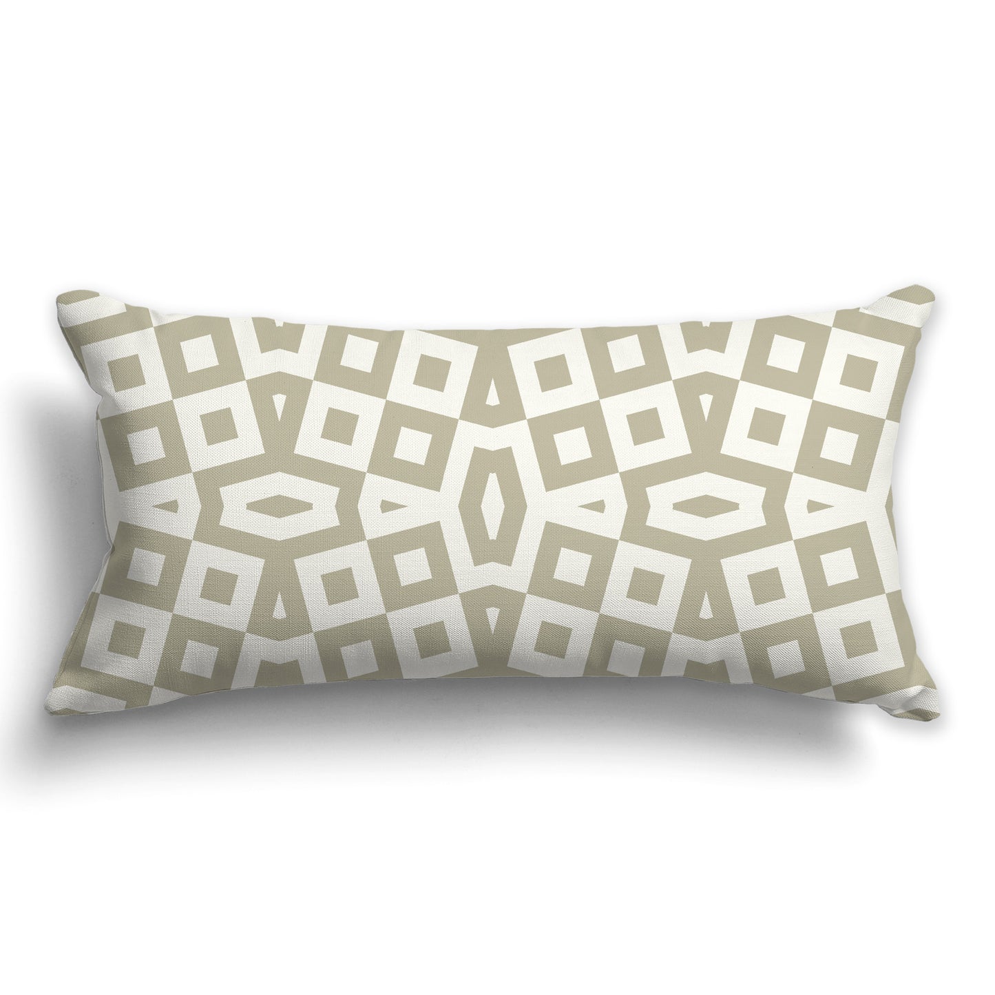 Throw Pillow with Pastel Green and Cream Geometric Pattern on Both Sides, CAPC-1263-171
