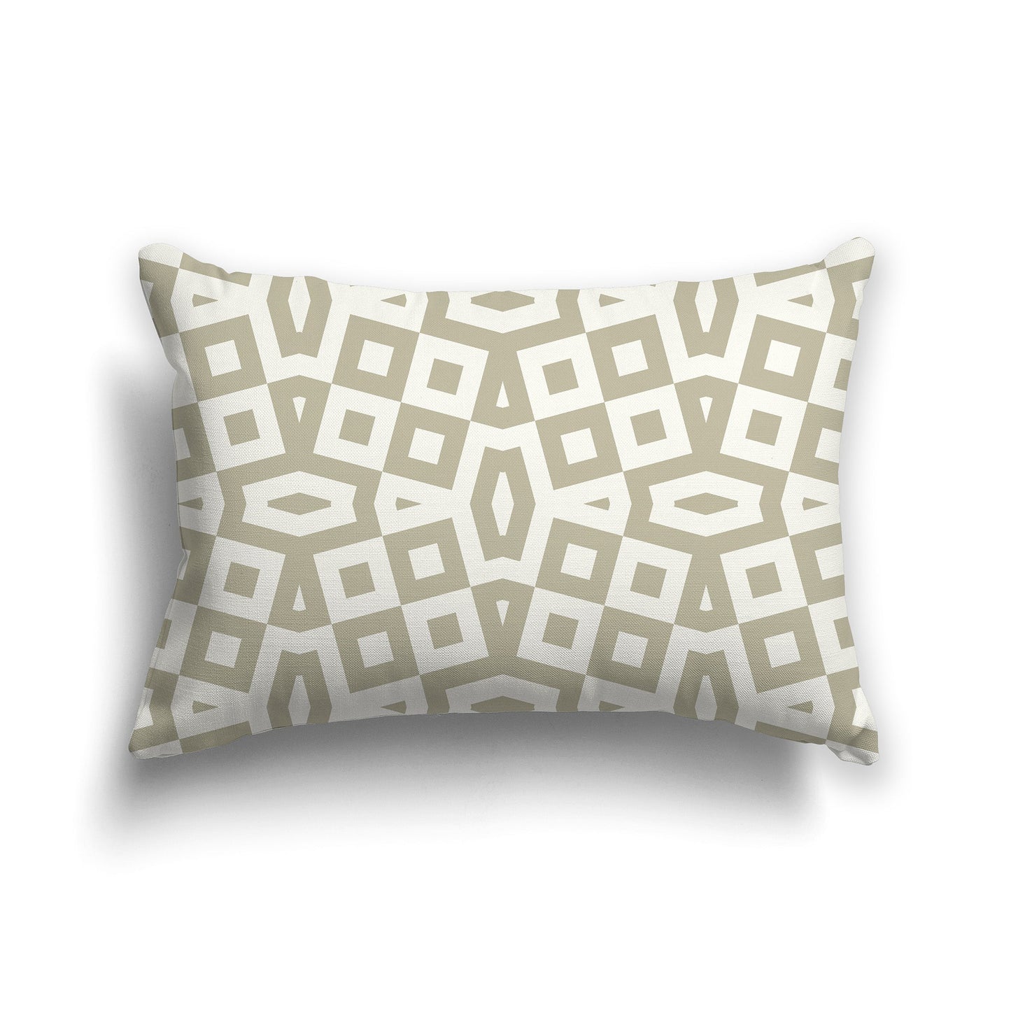 Throw Pillow with Pastel Green and Cream Geometric Pattern on Both Sides, CAPC-1263-171