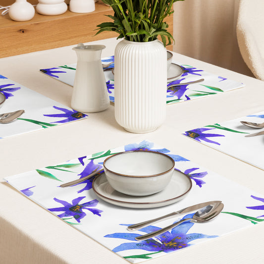 Placemat Set with Hand-painted Floral Watercolour Print | CABF-1304