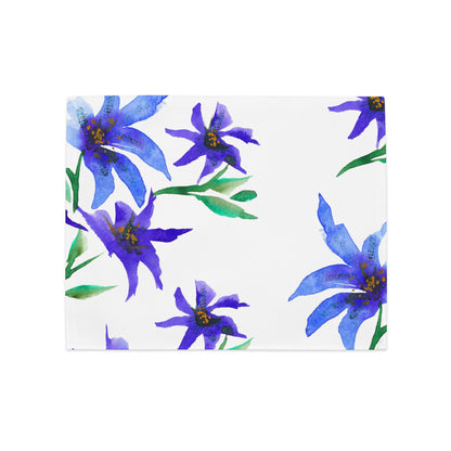 Purple Floral Ceramic Mug & Polyester Placemat 8-Pc Bundle (Service for 4) | CABF-CM-1304
