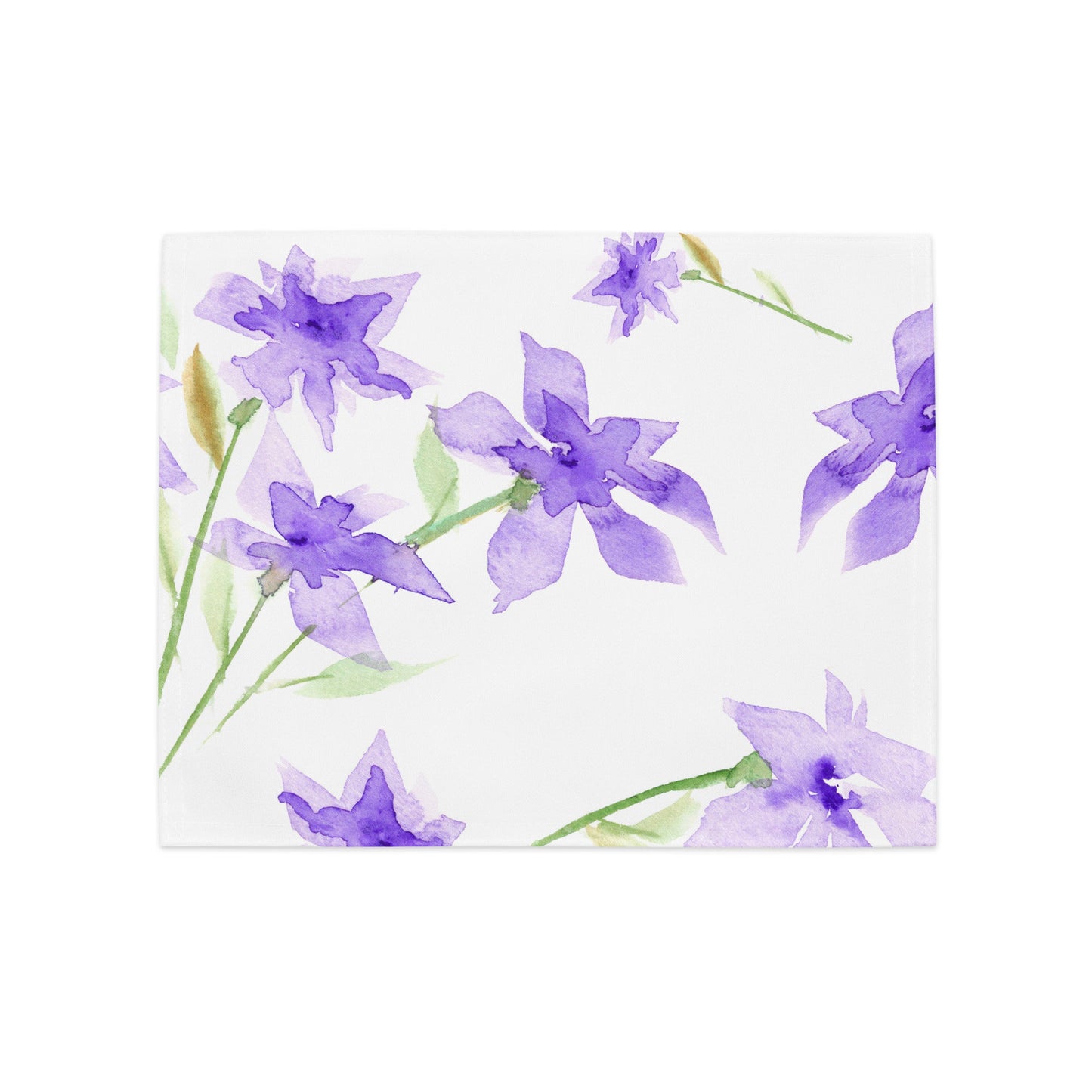 Purple Floral Ceramic Mug & Polyester Placemat 8-Pc Bundle (Service for 4) | CABF-LM-1324
