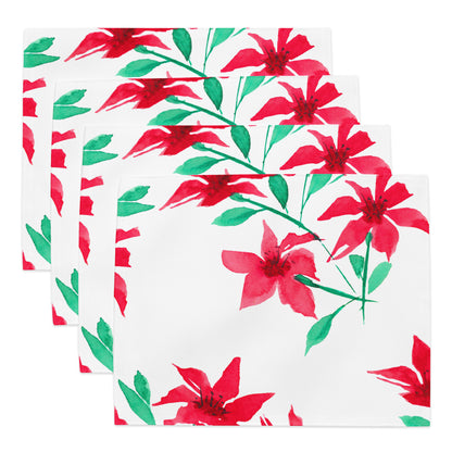Placemat Set with Hand-painted Floral Watercolour Print | CABF-1334