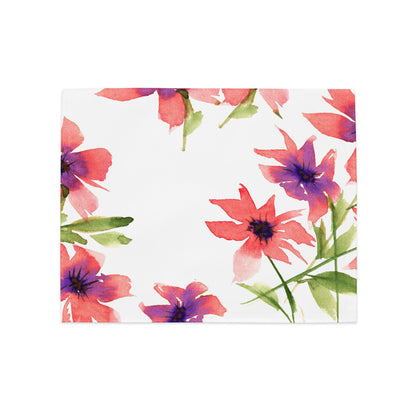 Pink Floral Ceramic Mug & Polyester Placemat 8-Pc Bundle (Service for 4) | CABF-LM-1344