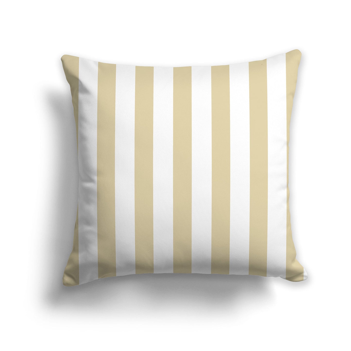 White/Beige-white Throw Pillow with Tan Vertical Bars on Front, CAPC-1371-051