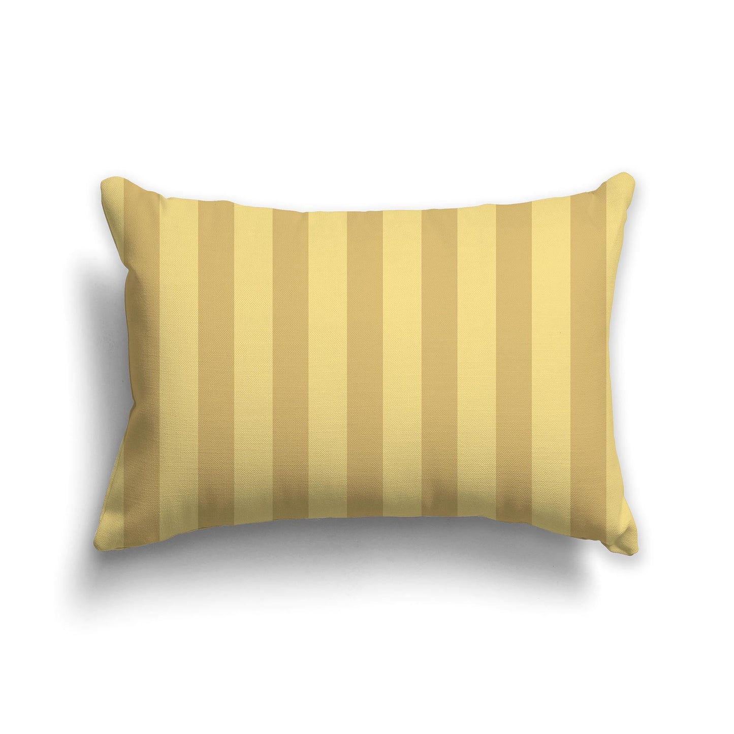 Medium Yellow-Gold Throw Pillow with Yellow-Gold Vertical Bars on Front, CAPC-1381-053
