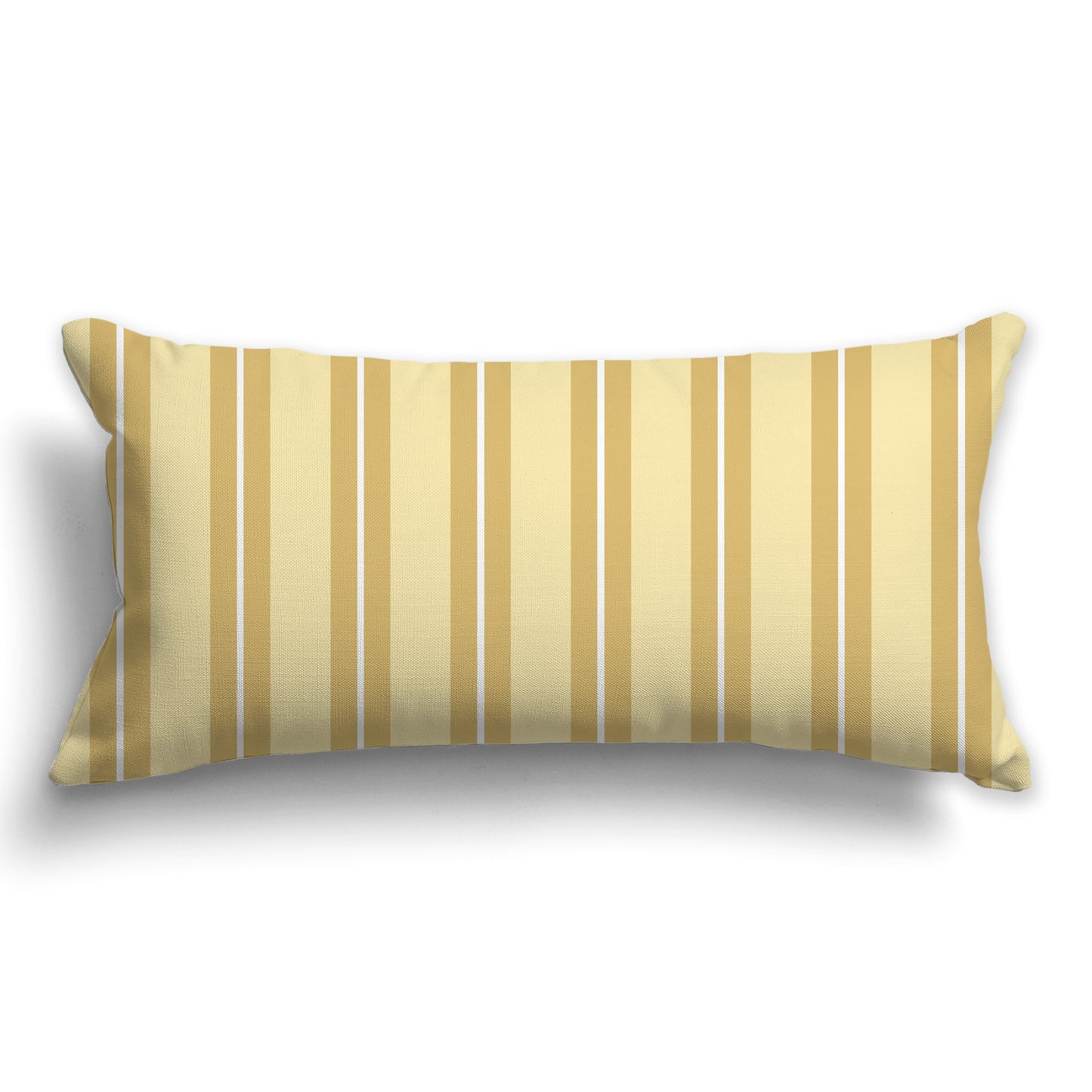Light Yellow-Gold Throw Pillow with Two-tone Yellow-Gold Multistripe Pattern on Front, CAPC-1381-073