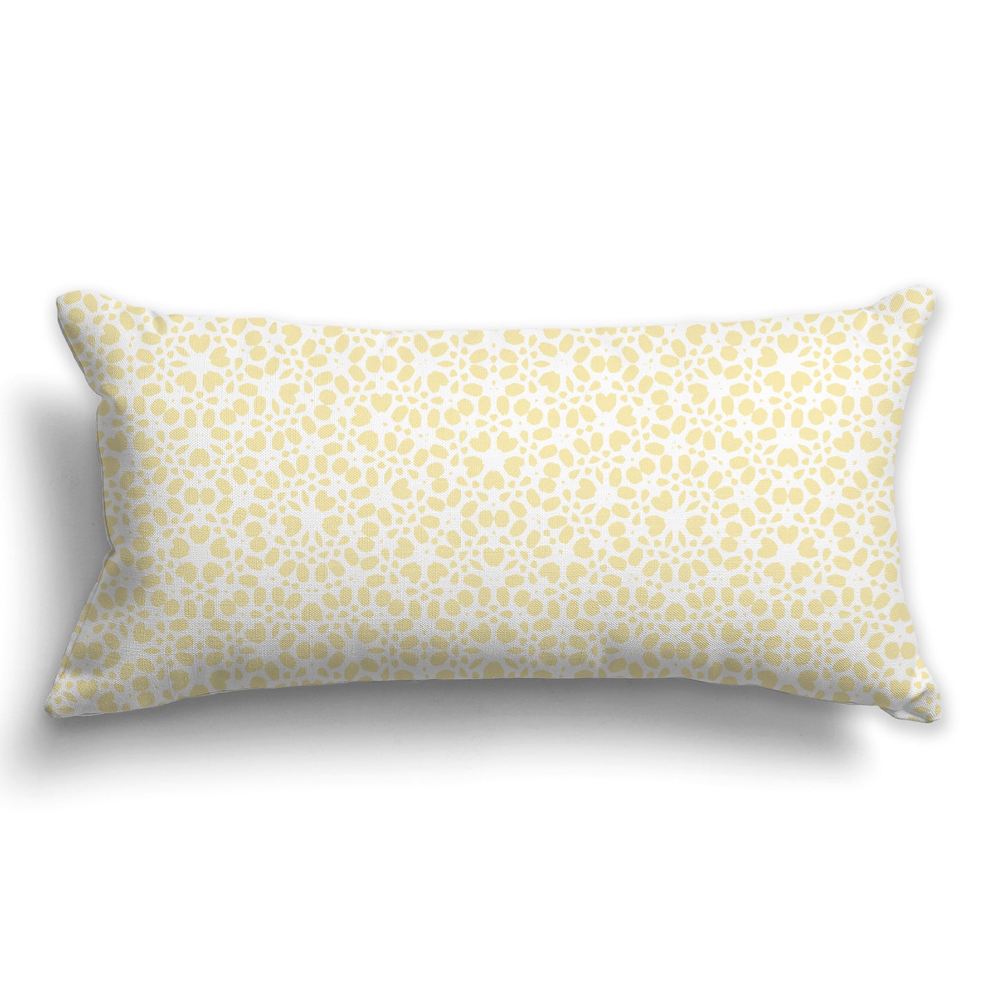 White/Beige-white Throw Pillow with Light Yellow-Gold Paint Dab Repeat Pattern on Both Sides, CAPC-1381-163