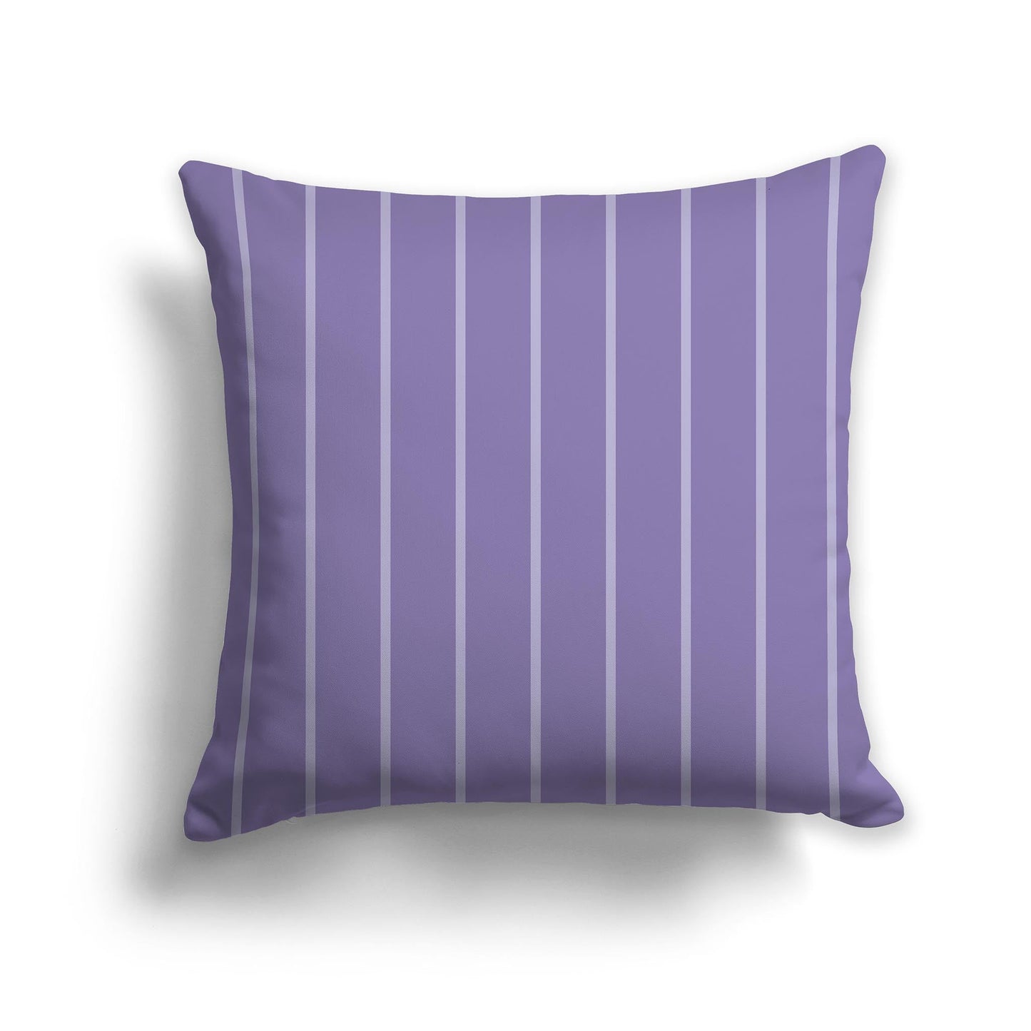 Medium Purple Throw Pillow with Light Purple Vertical Stripes on Front, CAPC-1382-062