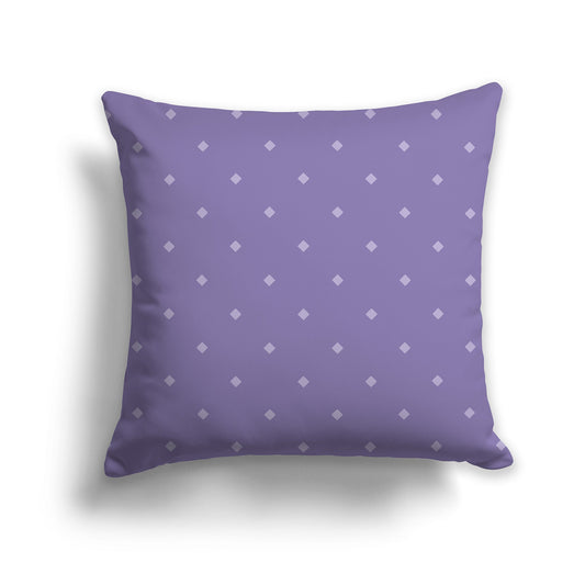 Medium Purple Throw Pillow with Large Light Purple Diamond Pattern on Front, CAPC-1382-102
