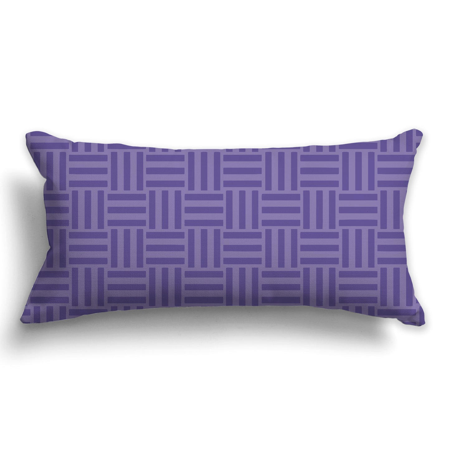 Throw Pillow with Two-tone Purple Basket Weave Pattern on Both Sides, CAPC-1382-142