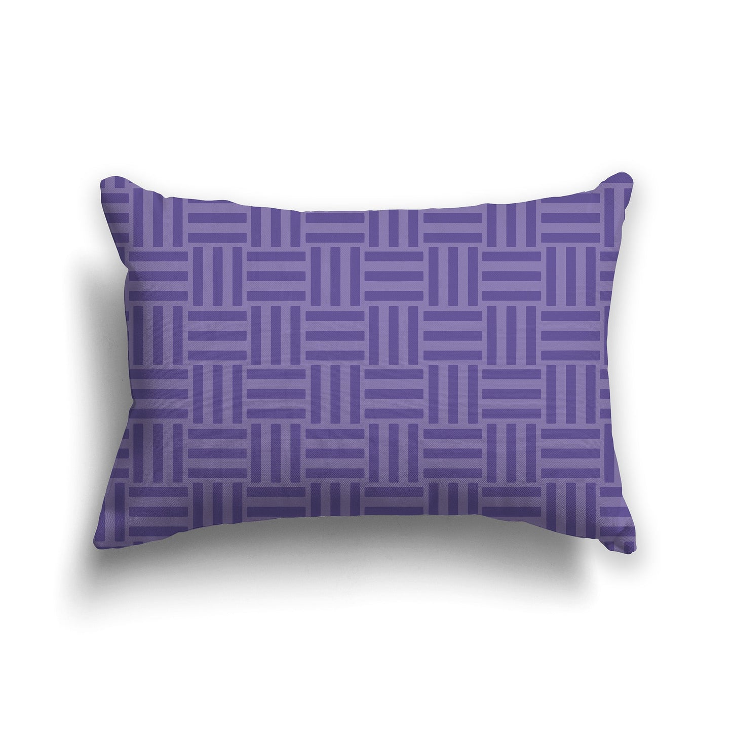 Throw Pillow with Two-tone Purple Basket Weave Pattern on Both Sides, CAPC-1382-142