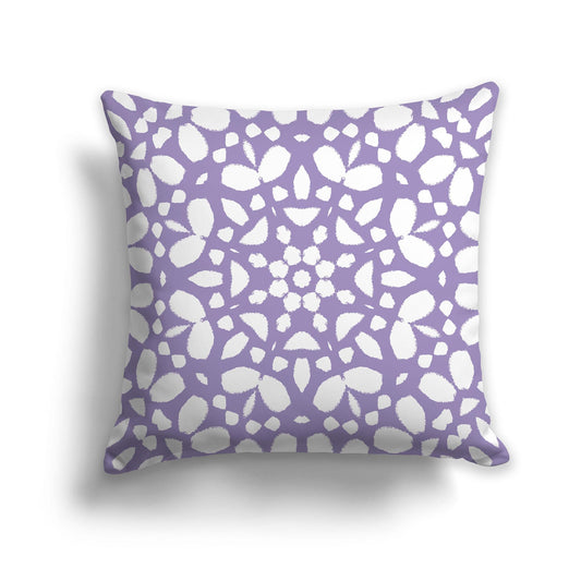 Light Purple Throw Pillow with White/Beige-white Circular Graphic on Both Sides, CAPC-1382-185