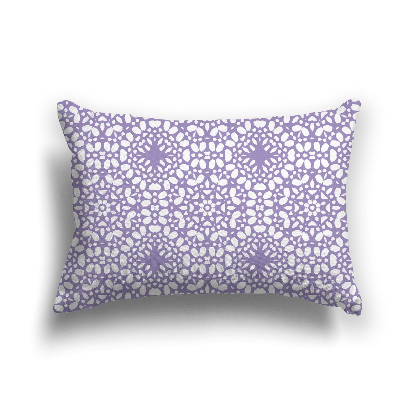 Throw Pillow with Circular Light Purple and White/Beige-white Repeat Graphic on Both Sides, CAPC-1382-195