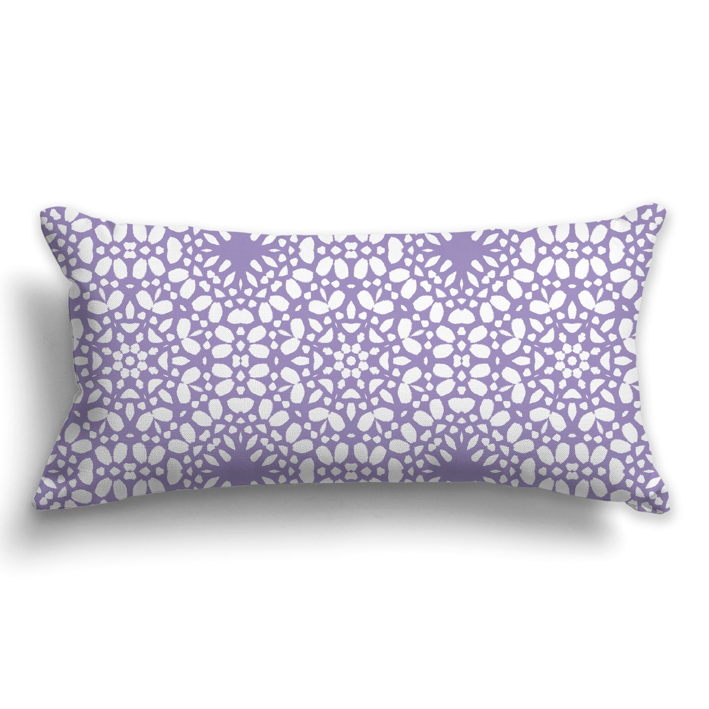 Throw Pillow with Circular Light Purple and White/Beige-white Repeat Graphic on Both Sides, CAPC-1382-195