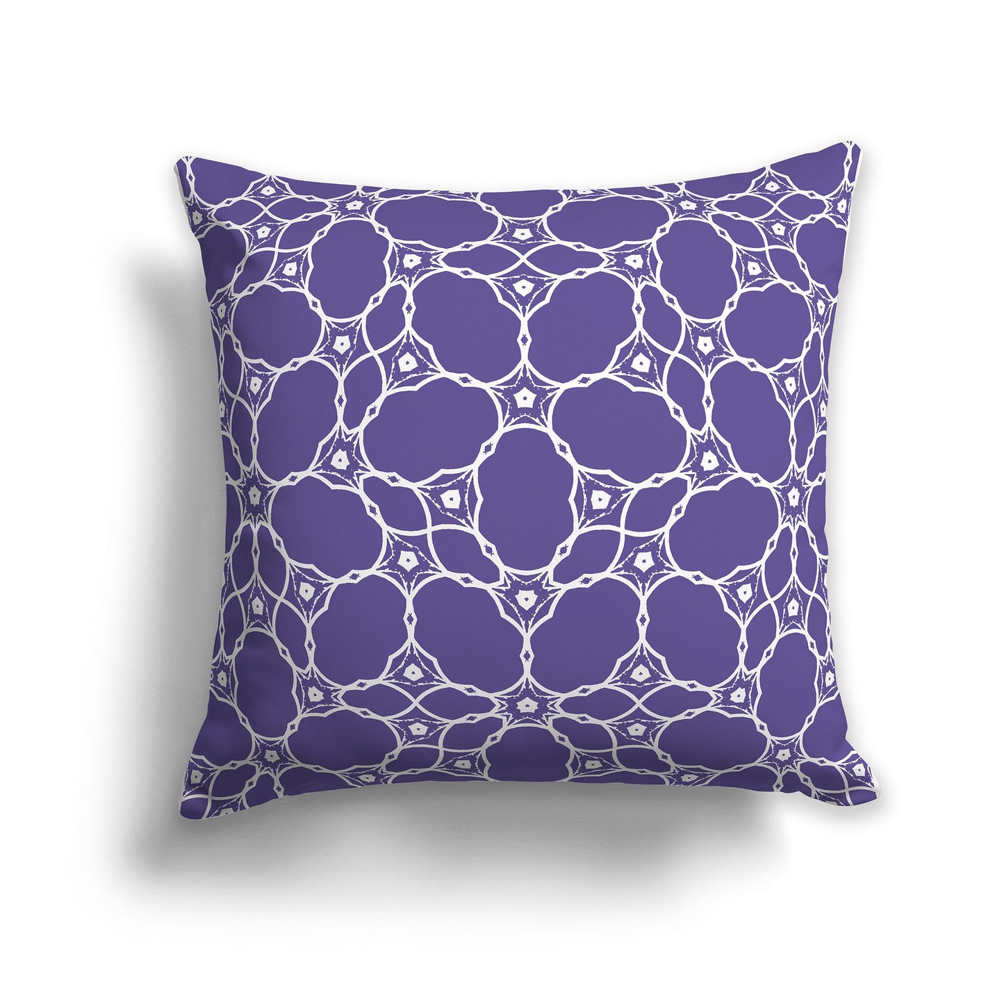 Throw Pillow with Purple and White/Beige-white Pattern on Both Sides, CAPC-1382-215