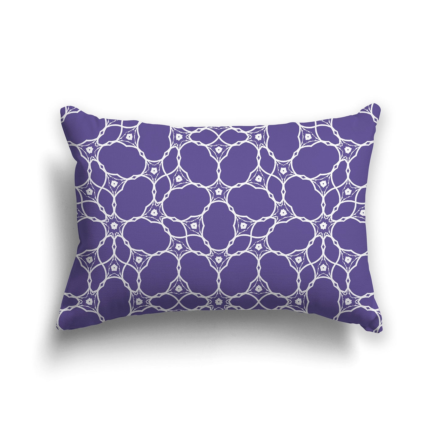 Throw Pillow with Purple and White/Beige-white Pattern on Both Sides, CAPC-1382-215