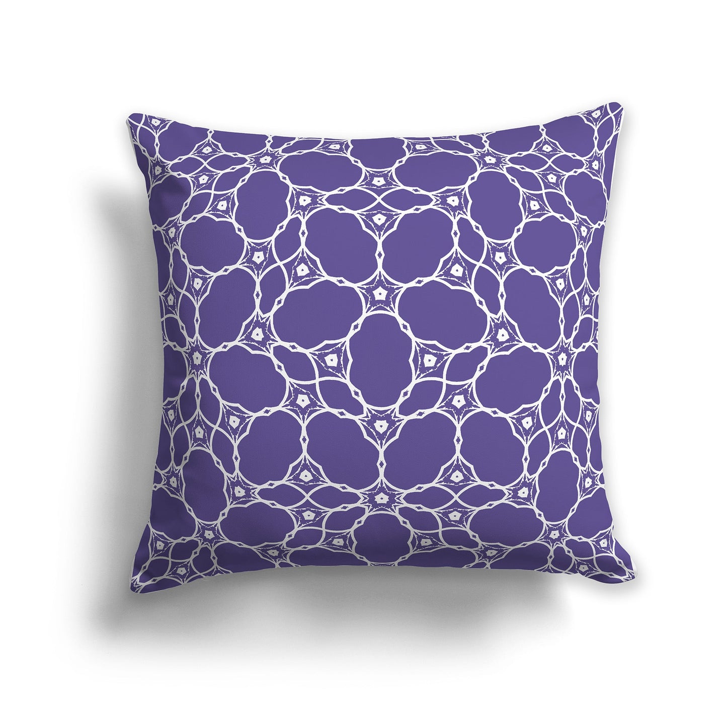 Throw Pillow with Purple and White/Beige-white Pattern on Both Sides, CAPC-1382-215