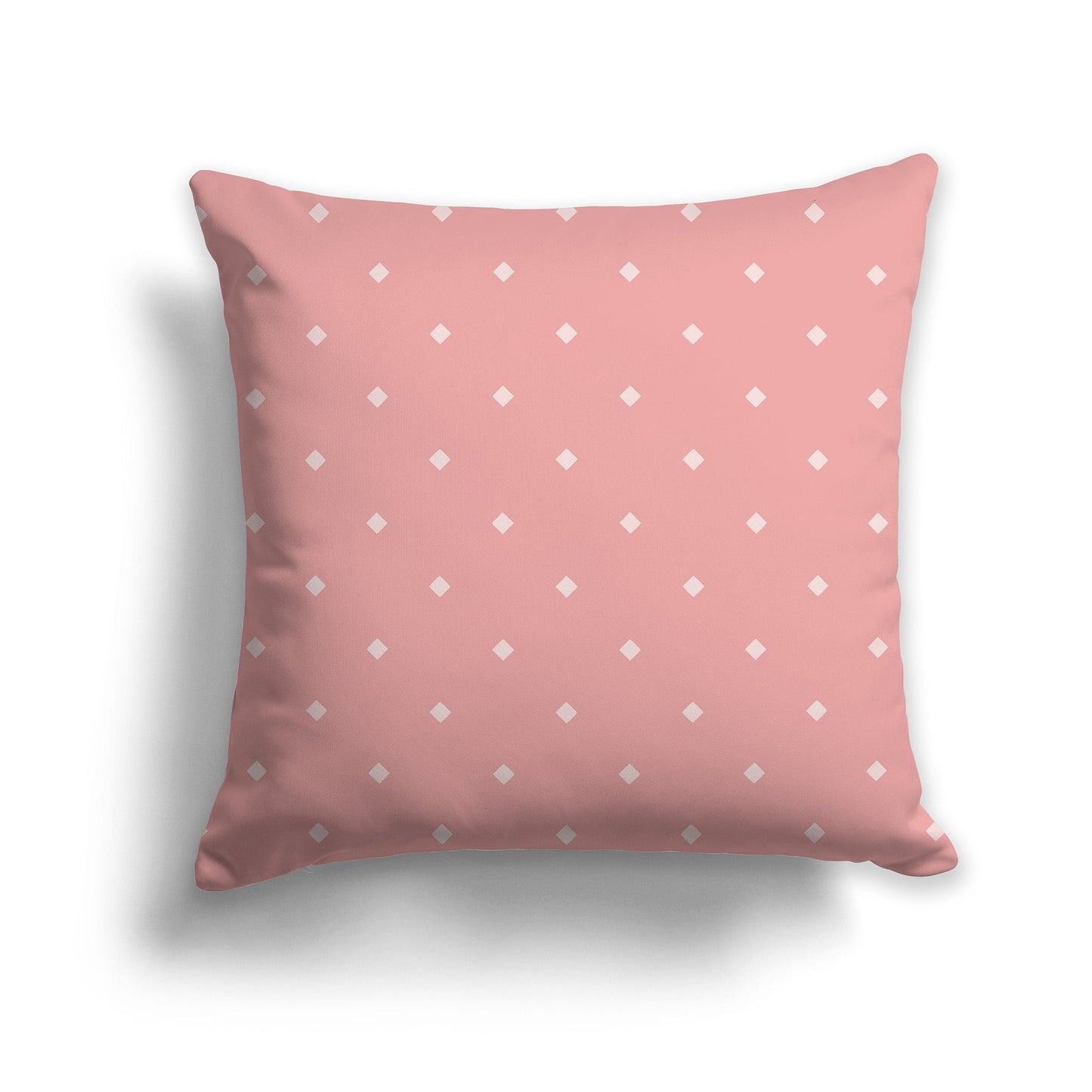 Light Pink Coral Throw Pillow with Large Pale Pink Coral Diamond Pattern on Front, CAPC-1383-101