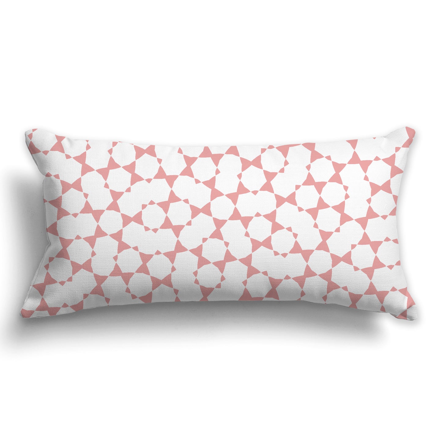Throw Pillow with Pink Coral and White/Beige-white Pattern on Both Sides, CAPC-1383-201