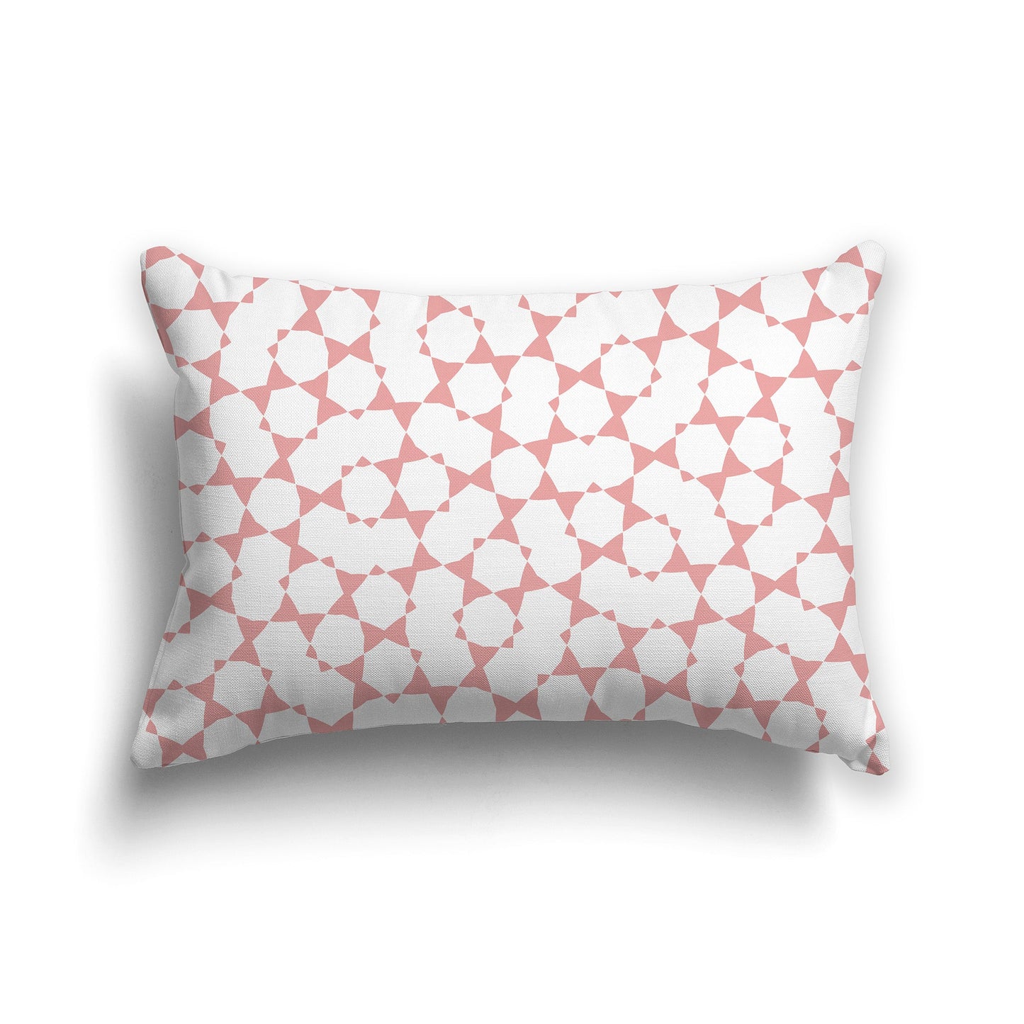Throw Pillow with Pink Coral and White/Beige-white Pattern on Both Sides, CAPC-1383-201