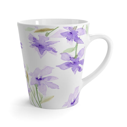 Purple Floral Ceramic Mug & Polyester Placemat 8-Pc Bundle (Service for 4) | CABF-LM-1324