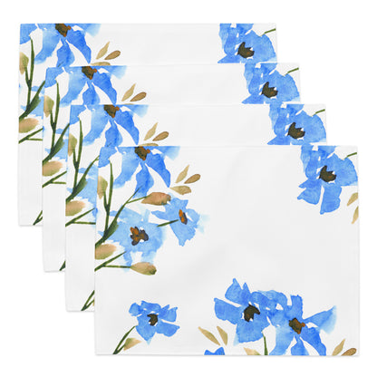 Placemat Set with Hand-painted Floral Watercolour Print | CABF-1404