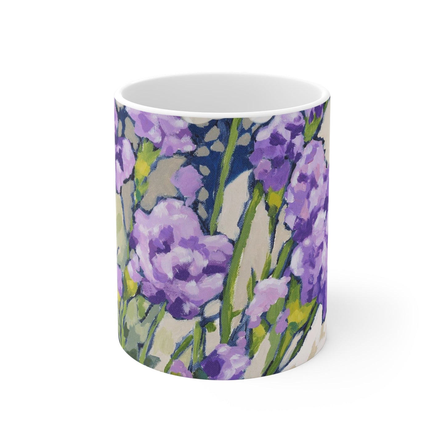 Mauve Carnations Ceramic Mug & Polyester Placemat 8-Pc Bundle (Service for 4) | CABF-CM-1070