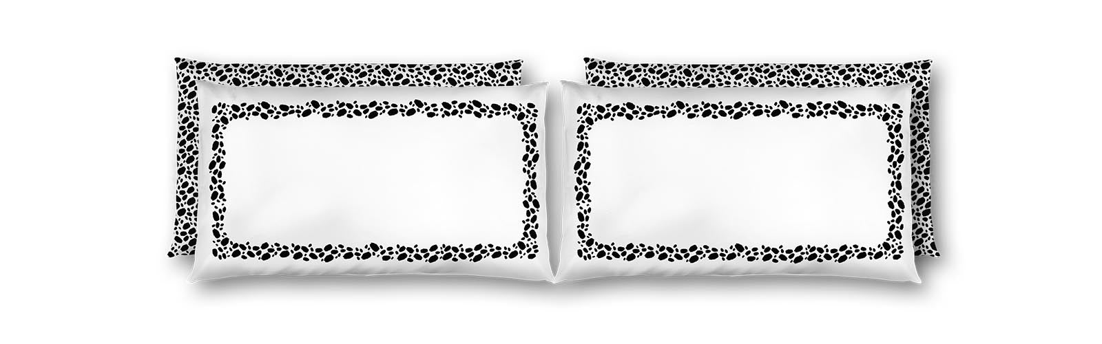Pair of square earrings with decorative borders on a white background