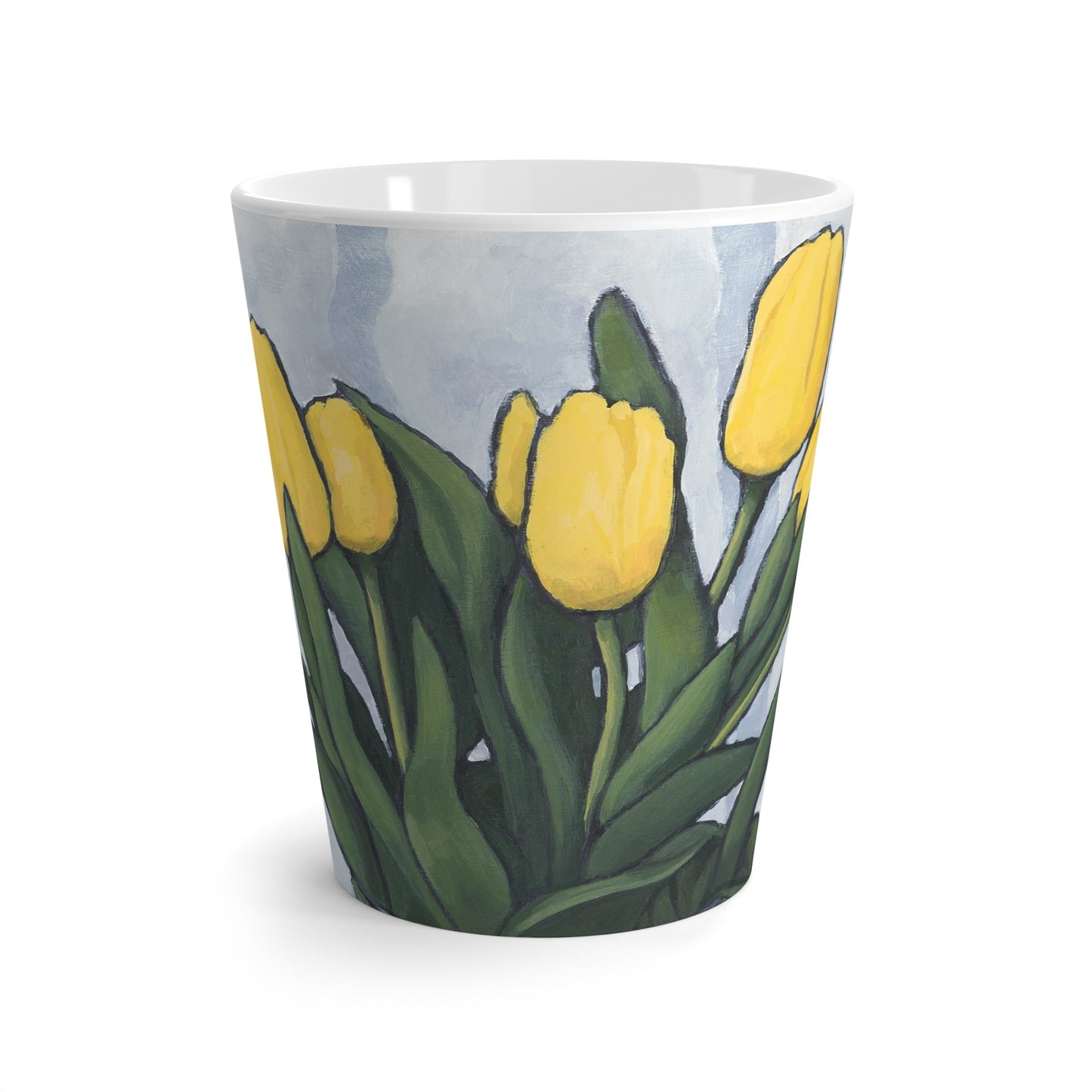 Yellow Tulips Ceramic Mug & Polyester Placemat 8-Pc Bundle (Service for 4) | CABF-LM-1120