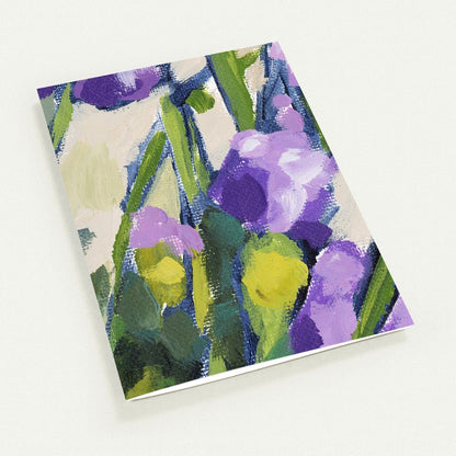 Mauve Carnations — Fine Art Note Cards with Mauve Carnations Acrylic Print Abstract Detail, Blank Inside, Pack of 10 with Envelopes #NCNA-1071