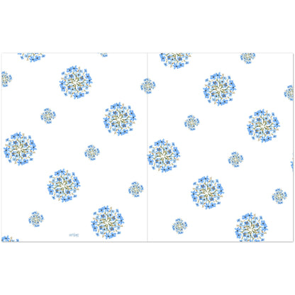 Cornflower Bloom — Fine Art Watercolor Note Cards with Medium Blue Floral Pattern, Blank Inside, Pack of 10 with Envelopes #NCNA-1403