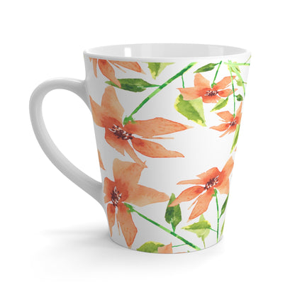 Red Floral Ceramic Mug & Polyester Placemat 8-Pc Bundle (Service for 4) | CABF-LM-1384
