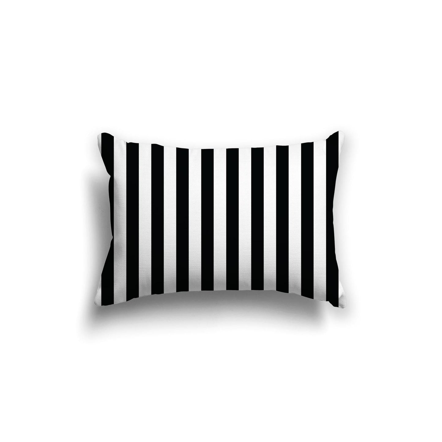 Off-White Cotton Canvas Cushion Covers with Black Bars on Front, CACU-CC-1010-051, 51 x 36 cm, 20 x 14 inches