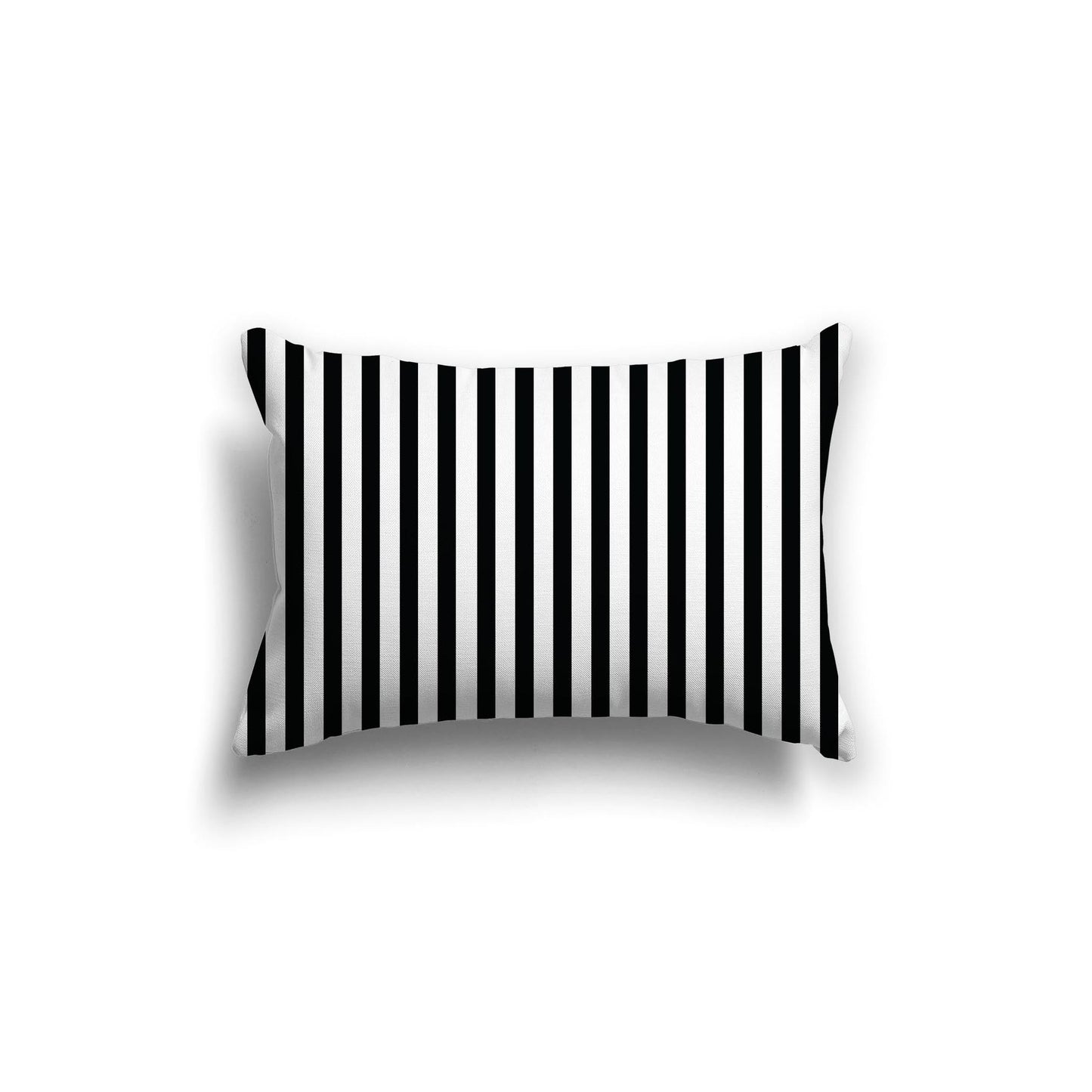 Off-White Cotton Canvas Cushion Covers with Thin Black Bars on Front, CACU-CC-1010-241, 51 x 36 cm, 20 x 14 inches
