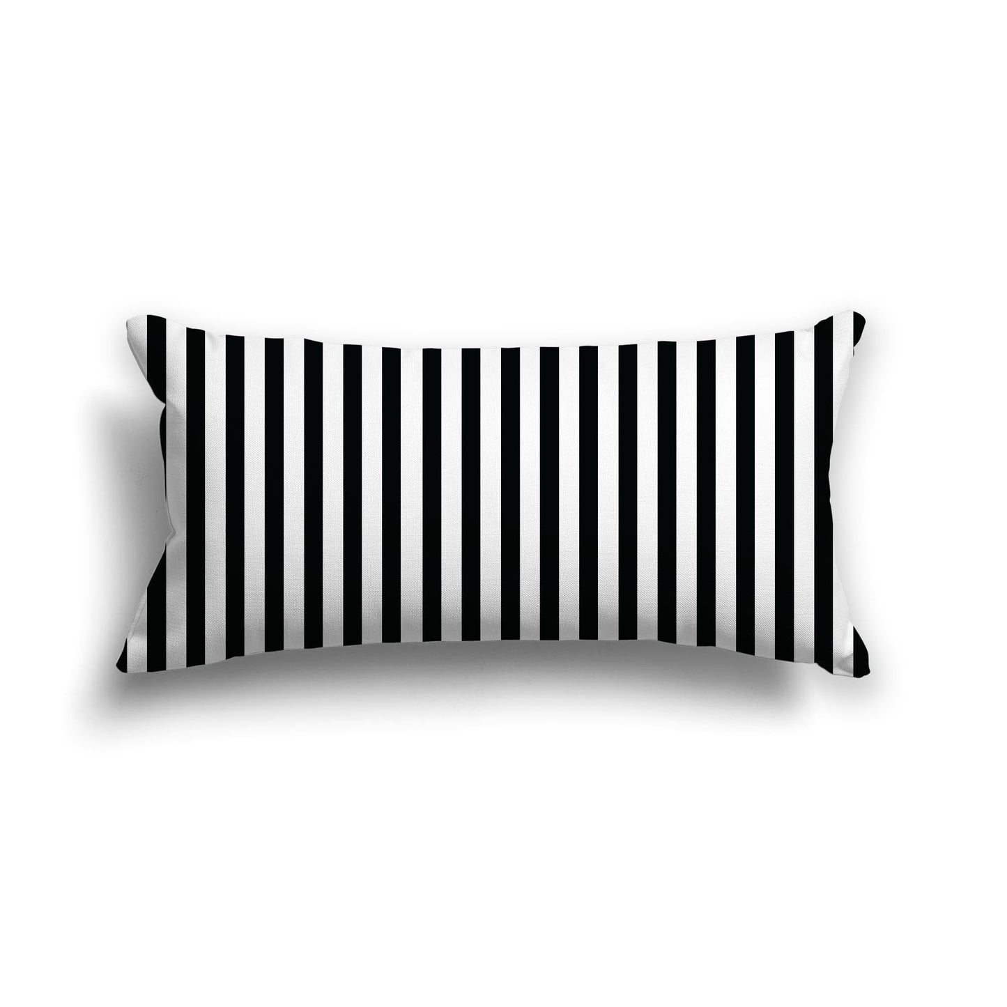 Off-White Cotton Canvas Cushion Covers with Thin Black Bars on Front, CACU-CC-1010-241, 61 x 30 cm, 24 x 12 inches