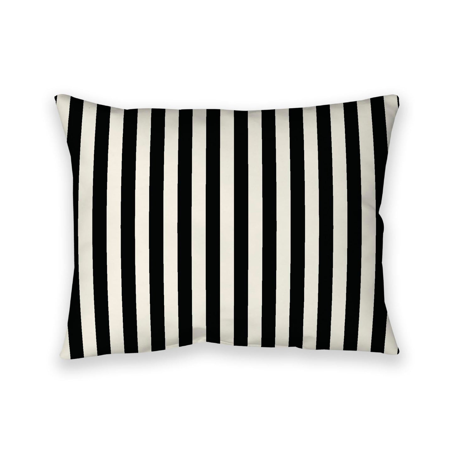 Pale Cream Cotton Canvas Cushion Covers with Black Bars on Front, CACU-CC-1013-051, 66 x 51 cm, 26 x 20 inches