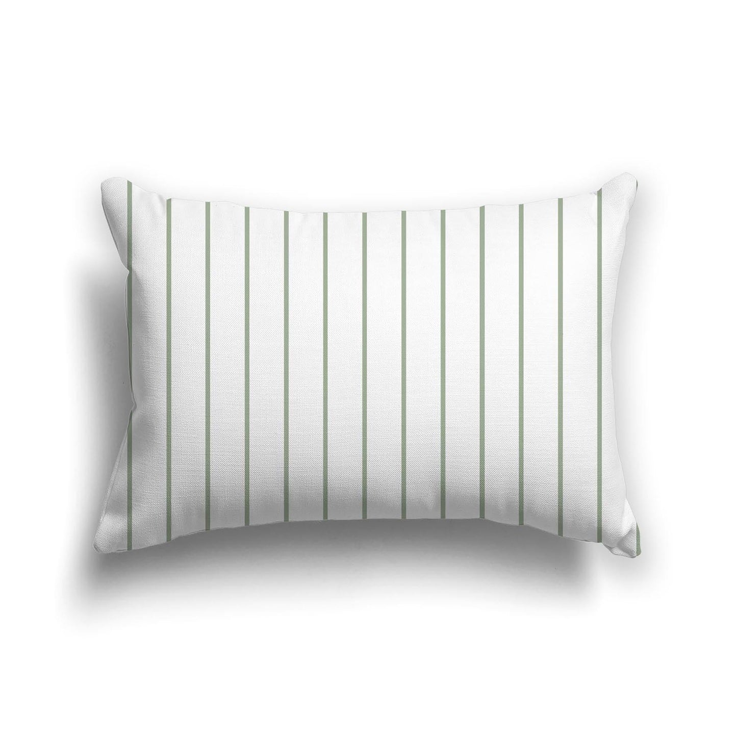 Off-White Cotton Canvas Cushion Covers with Fine Green Stripes on Front, CACU-CC-1052-151, 51 x 36 cm, 20 x 14 inches