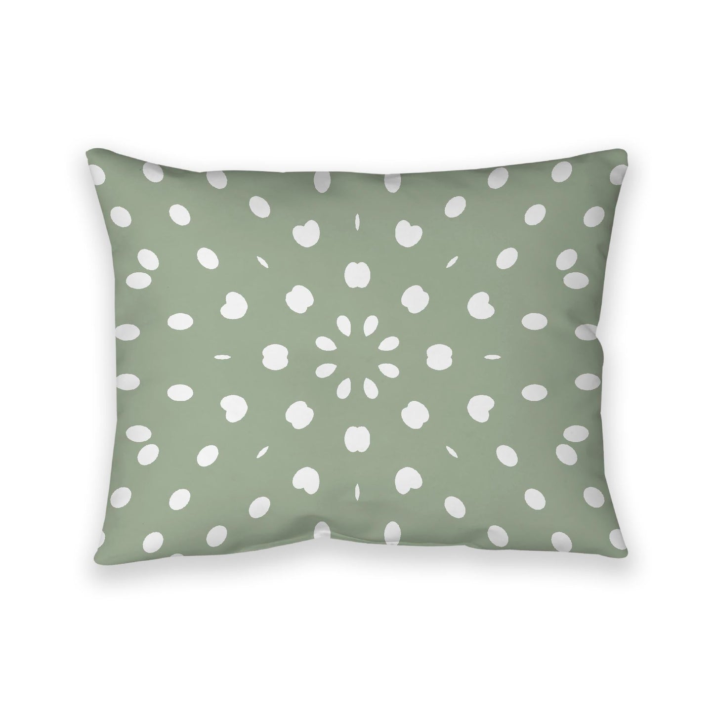 Green Cotton Canvas Cushion Covers with Off-White Burst Pattern on Front, CACU-CC-1052-232, 66 x 51 cm, 26 x 20 inches