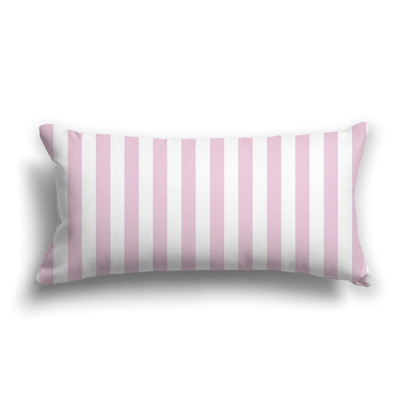 Off-White Cotton Canvas Cushion Covers with Pink Bars on Front, CACU-CC-1081-051, 61 x 30 cm, 24 x 12 inches