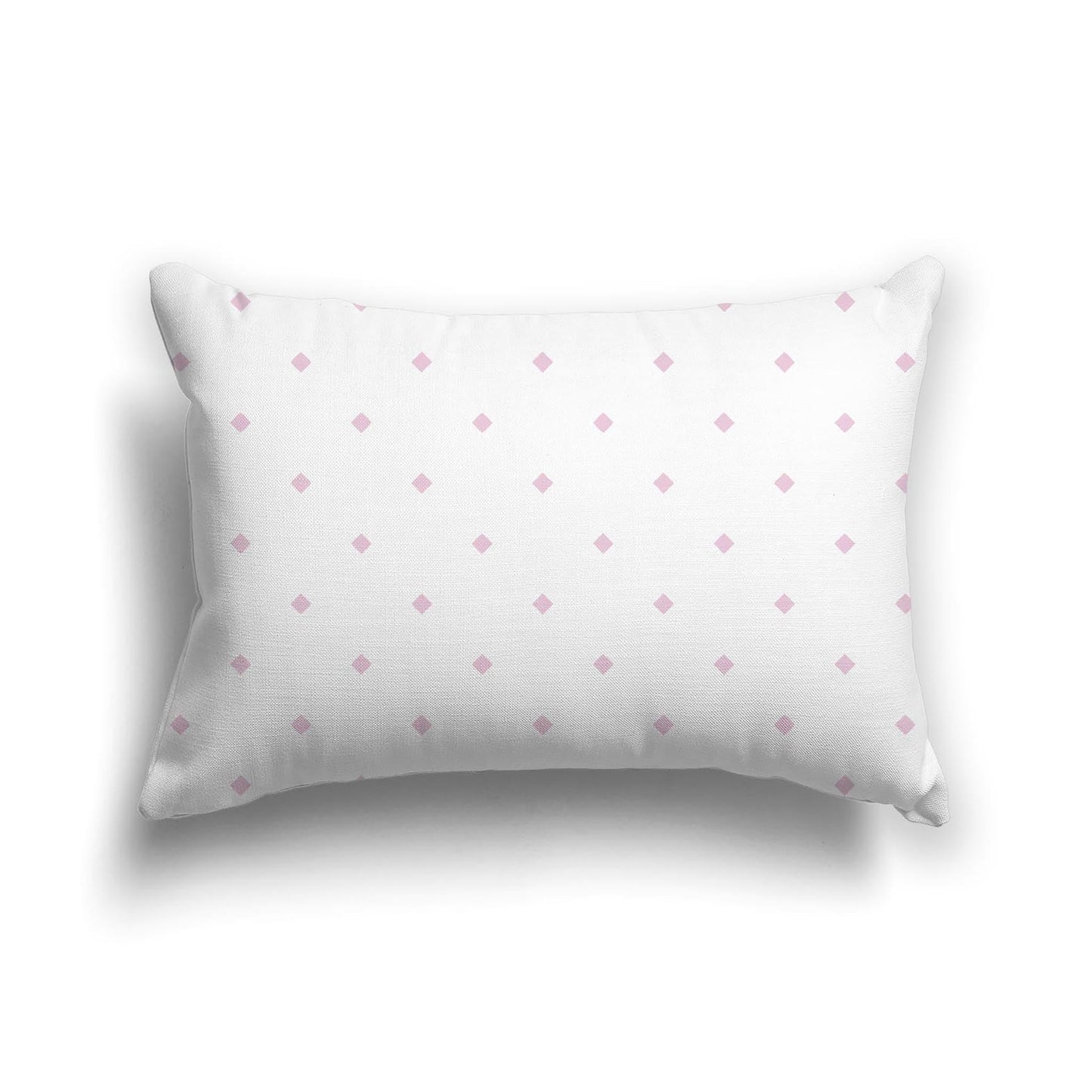 Off-White Cotton Canvas Cushion Covers with Pink Diamonds on Front, CACU-CC-1081-101, 51 x 36 cm, 20 x 14 inches