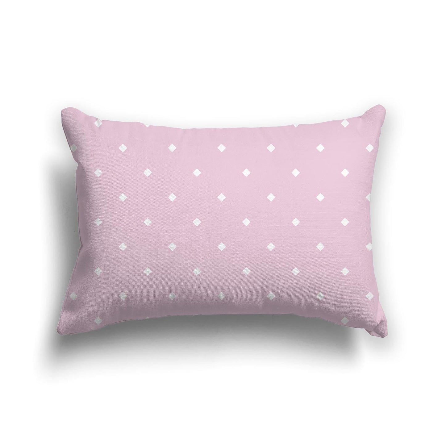 Pink Cotton Canvas Cushion Covers with Off-White Diamonds on Front, CACU-CC-1081-102, 51 x 36 cm, 20 x 14 inches