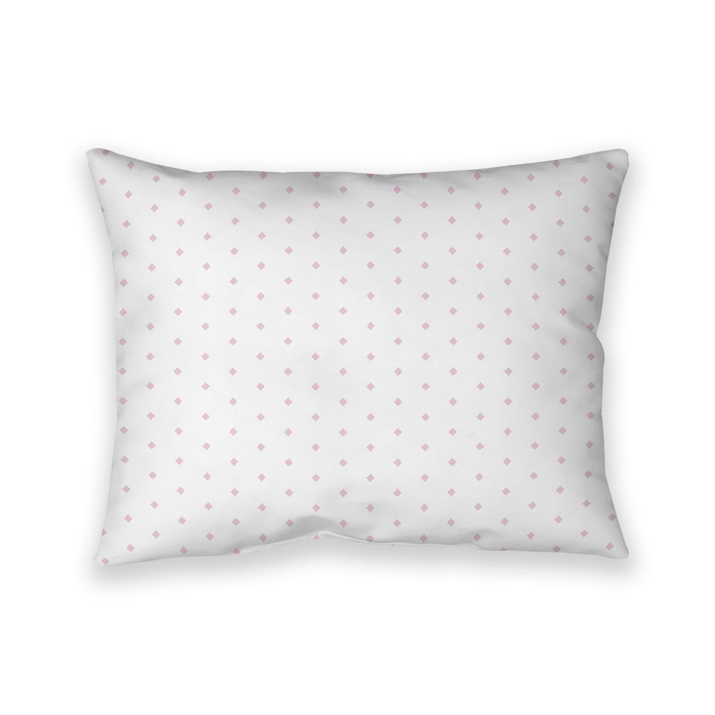 Off-White Cotton Canvas Cushion Covers with Fine Pink Diamonds on Front, CACU-CC-1081-111, 66 x 51 cm, 26 x 20 inches