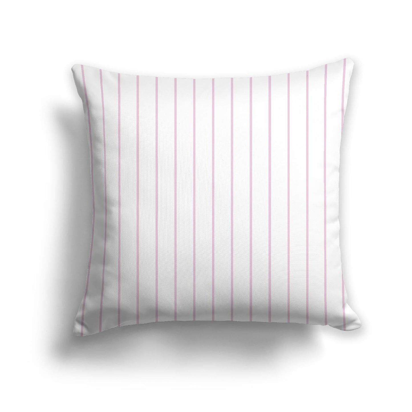 Off-White Cotton Canvas Cushion Covers with Fine Pink Stripes on Front, CACU-CC-1081-151, 56 x 56 cm, 22 x 22 inches