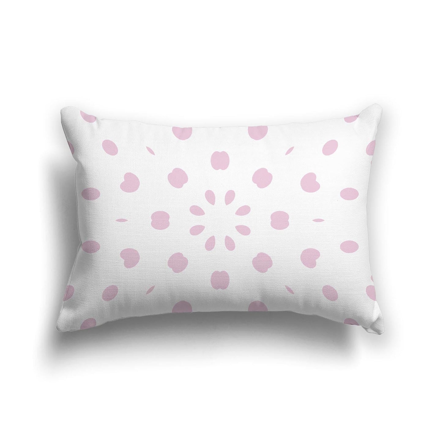 Off-White Cotton Canvas Cushion Covers with Pink Burst Pattern on Front, CACU-CC-1081-231, 51 x 36 cm, 20 x 14 inches