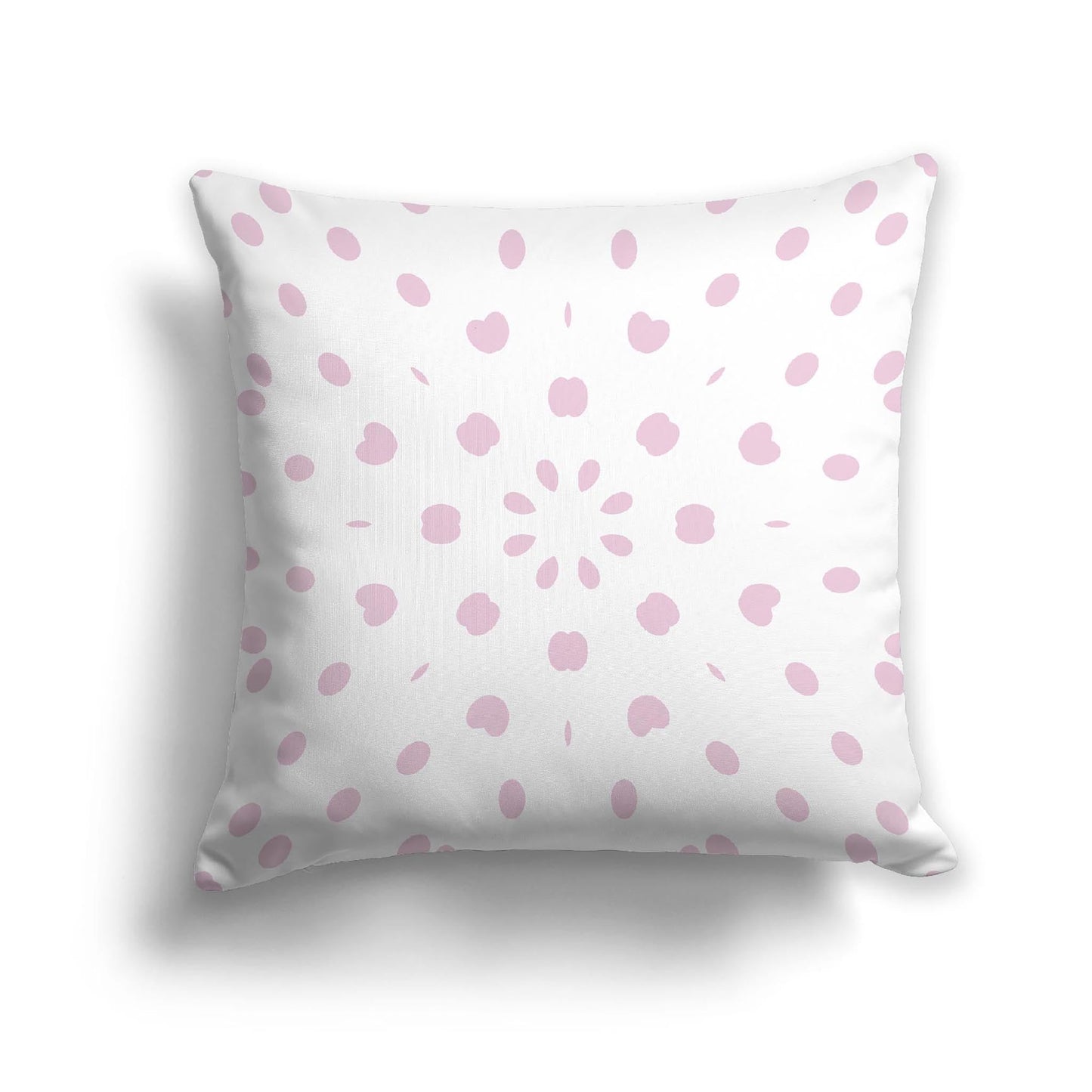 Off-White Cotton Canvas Cushion Covers with Pink Burst Pattern on Front, CACU-CC-1081-231, 56 x 56 cm, 22 x 22 inches