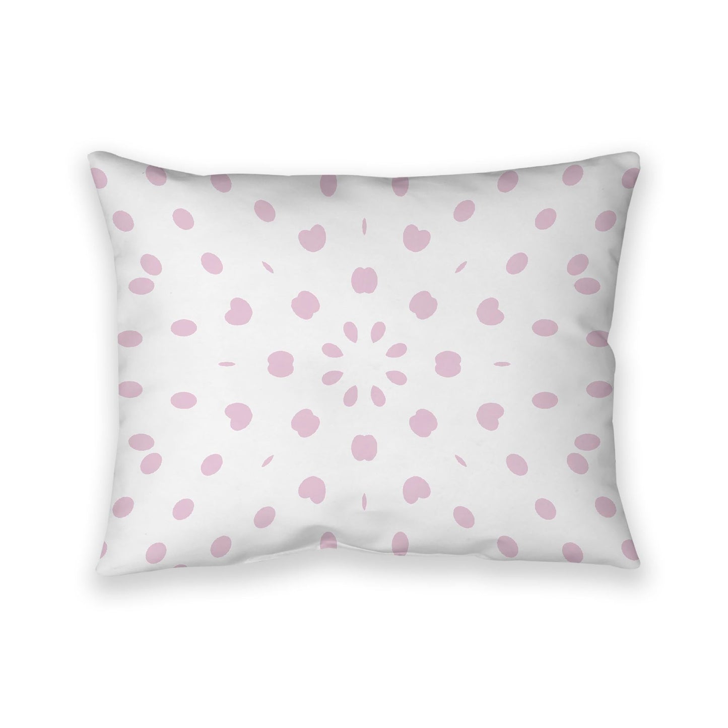 Off-White Cotton Canvas Cushion Covers with Pink Burst Pattern on Front, CACU-CC-1081-231, 66 x 51 cm, 26 x 20 inches