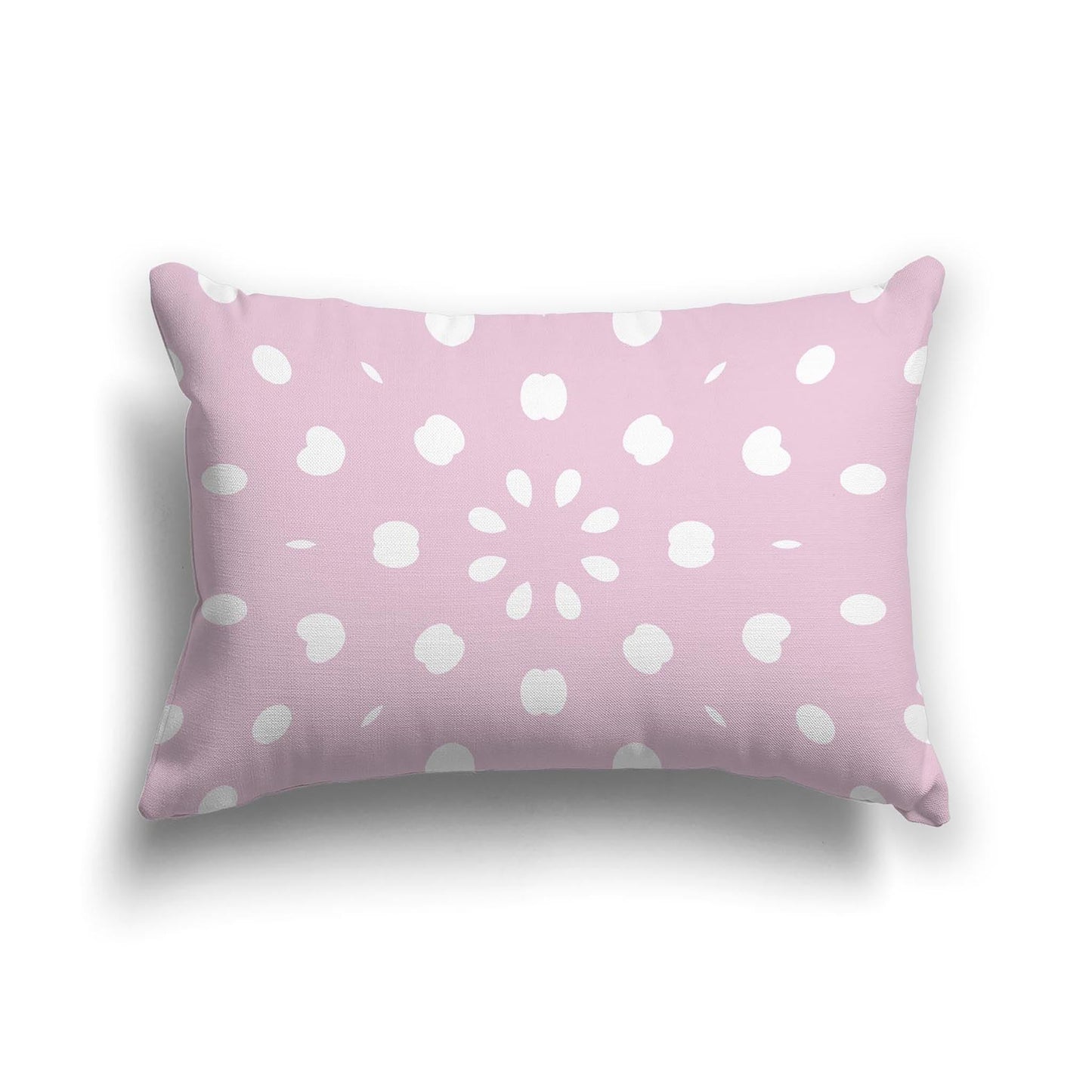 Pink Cotton Canvas Cushion Covers with Off-White Burst Pattern on Front, CACU-CC-1081-232, 51 x 36 cm, 20 x 14 inches