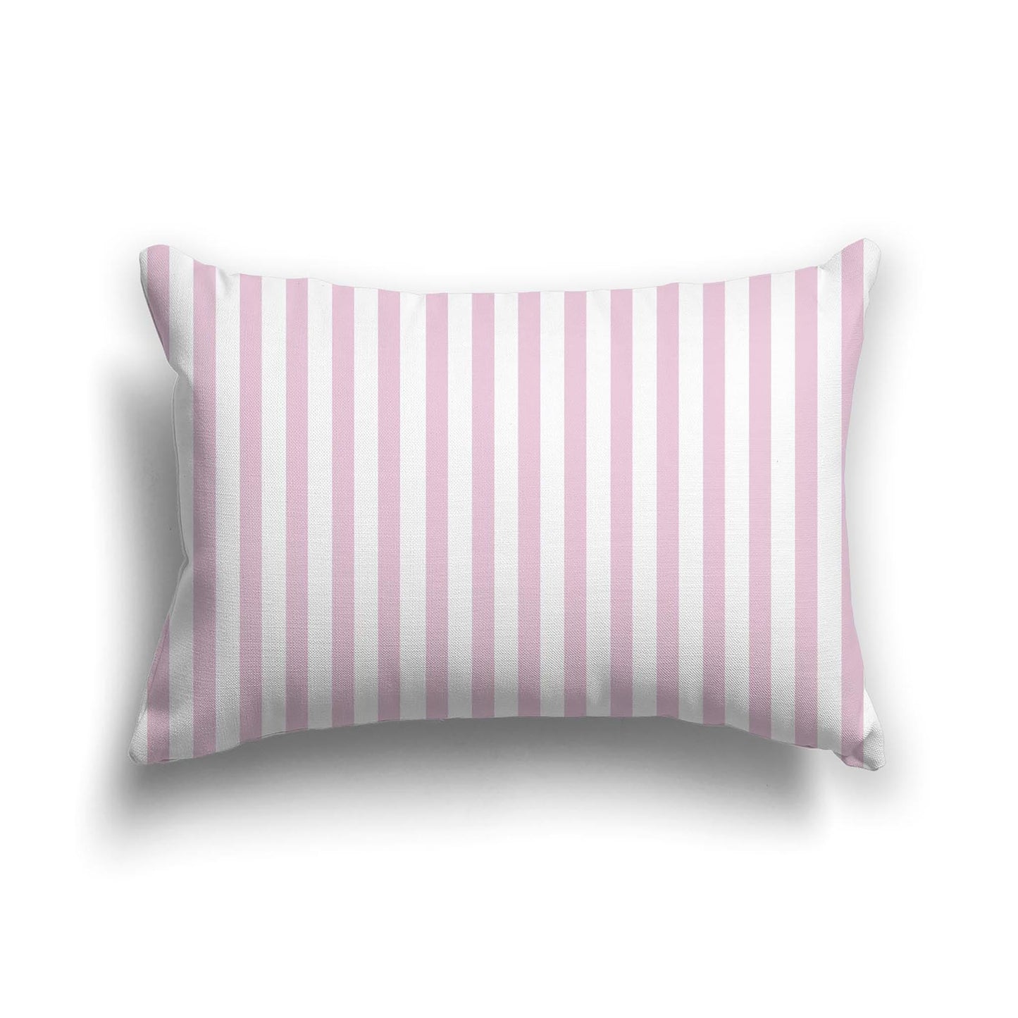 Off-White Cotton Canvas Cushion Covers with Thin Pink Bars on Front, CACU-CC-1081-241, 51 x 36 cm, 20 x 14 inches
