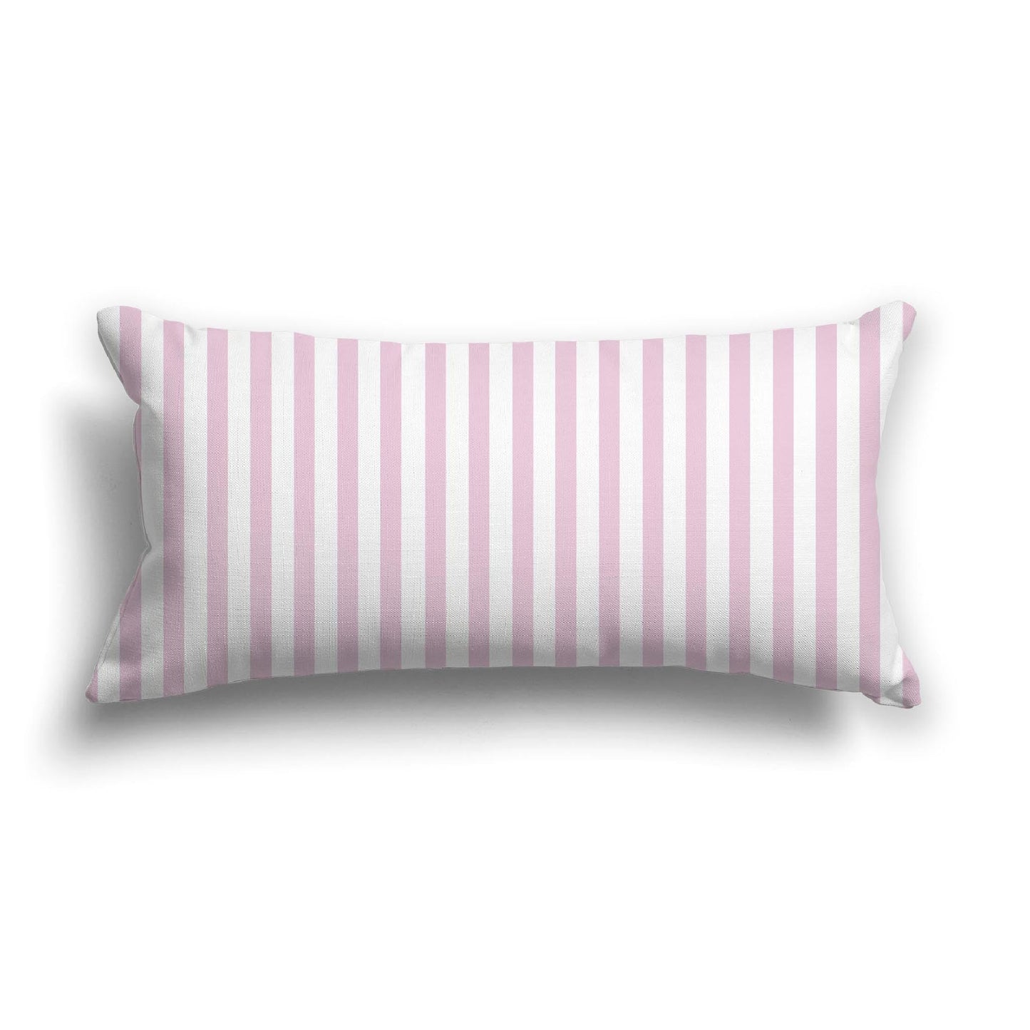 Off-White Cotton Canvas Cushion Covers with Thin Pink Bars on Front, CACU-CC-1081-241, 61 x 30 cm, 24 x 12 inches